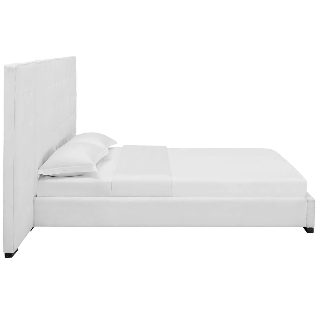 Modway Beds Sierra Queen Upholstered Fabric Platform Bed White 3 Modway Beds Sierra Queen Upholstered Fabric Platform Bed White