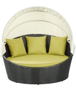 Modway Outdoor Daybeds Siesta Canopy Outdoor Patio Daybed Espresso Peridot