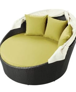 Modway Outdoor Daybeds Siesta Canopy Outdoor Patio Daybed Espresso Peridot