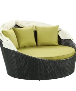 Modway Outdoor Daybeds Siesta Canopy Outdoor Patio Daybed Espresso Peridot