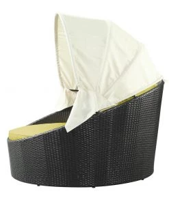 Modway Outdoor Daybeds Siesta Canopy Outdoor Patio Daybed Espresso Peridot