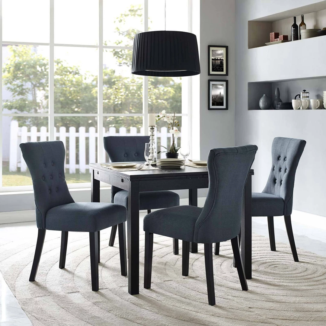 Modway Silhouette Dining Side Chairs Upholstered Fabric Set Of 4 Gray 5 Modway Silhouette Dining Side Chairs Upholstered Fabric Set Of 4 Gray