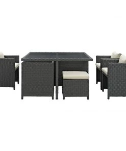 Modway Outdoor Dining Sets Sojourn 9 Piece Outdoor Patio Sunbrella® Dining Set 8 Modway Outdoor Dining Sets Sojourn 9 Piece Outdoor Patio Sunbrella® Dining Set