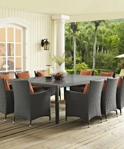 Modway Outdoor Tables Sojourn 90" Outdoor Patio Dining Table Chocolate