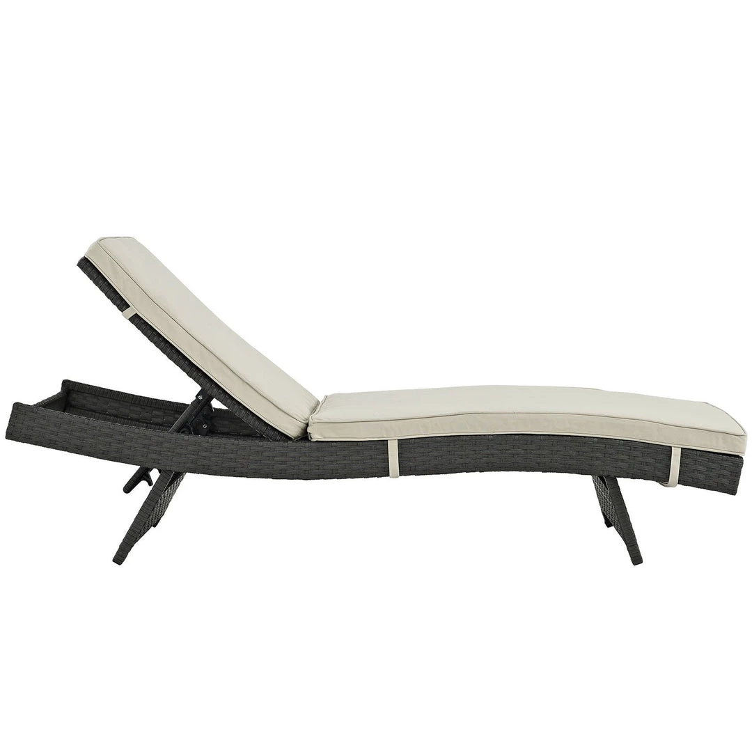 Modway Lounge Chair Outdoor Sojourn Outdoor Patio Sunbrella® Chaise Antique Canvas Beige 2 Modway Lounge Chair Outdoor Sojourn Outdoor Patio Sunbrella® Chaise Antique Canvas Beige