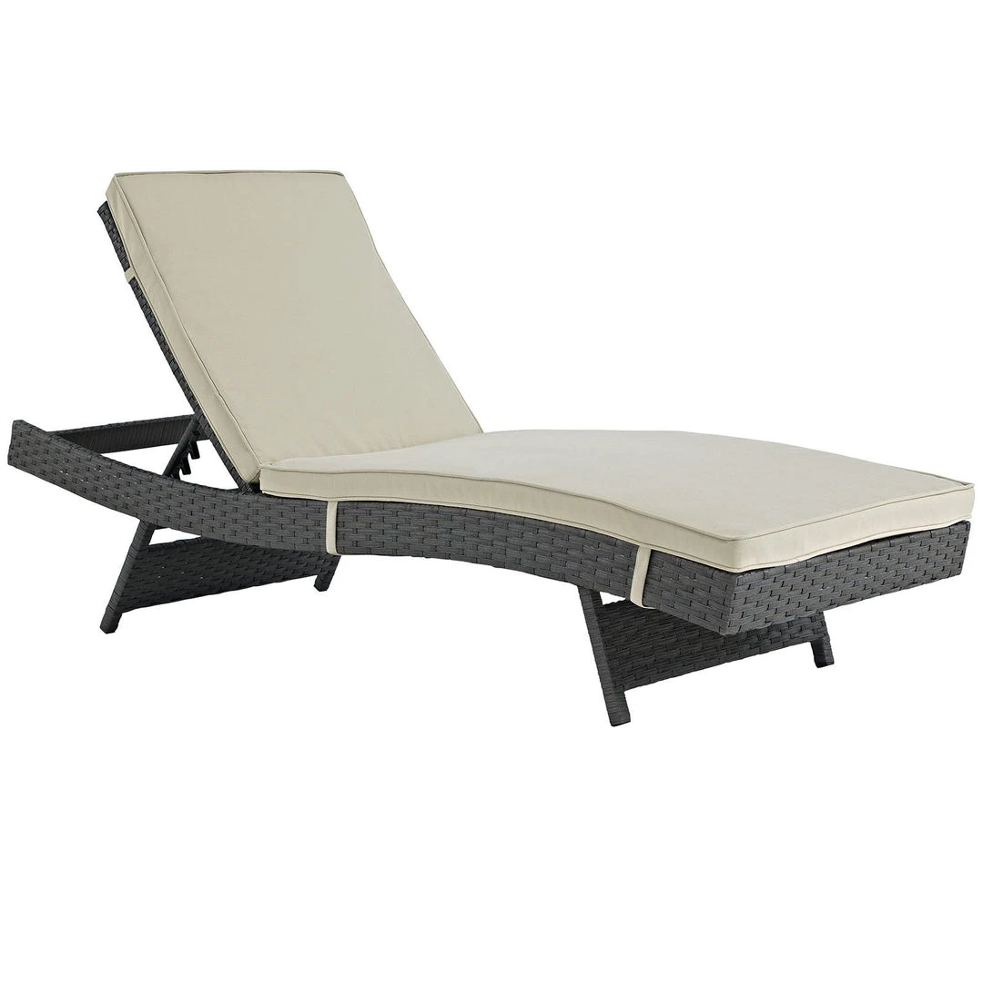 Modway Lounge Chair Outdoor Sojourn Outdoor Patio Sunbrella® Chaise Antique Canvas Beige 1 Modway Lounge Chair Outdoor Sojourn Outdoor Patio Sunbrella® Chaise Antique Canvas Beige
