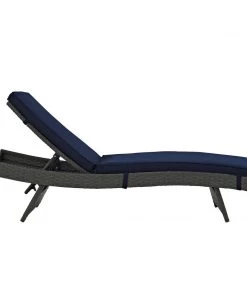 Modway Sojourn Outdoor Patio Sunbrella® Chaise Canvas Navy