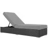 Modway Sojourn Outdoor Patio Sunbrella® Chaise Lounge Canvas Gray