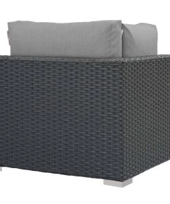 Modway Sojourn Outdoor Patio Sunbrella® Corner Canvas Gray Outdoor Sectional 6 Modway Sojourn Outdoor Patio Sunbrella® Corner Canvas Gray Outdoor Sectional