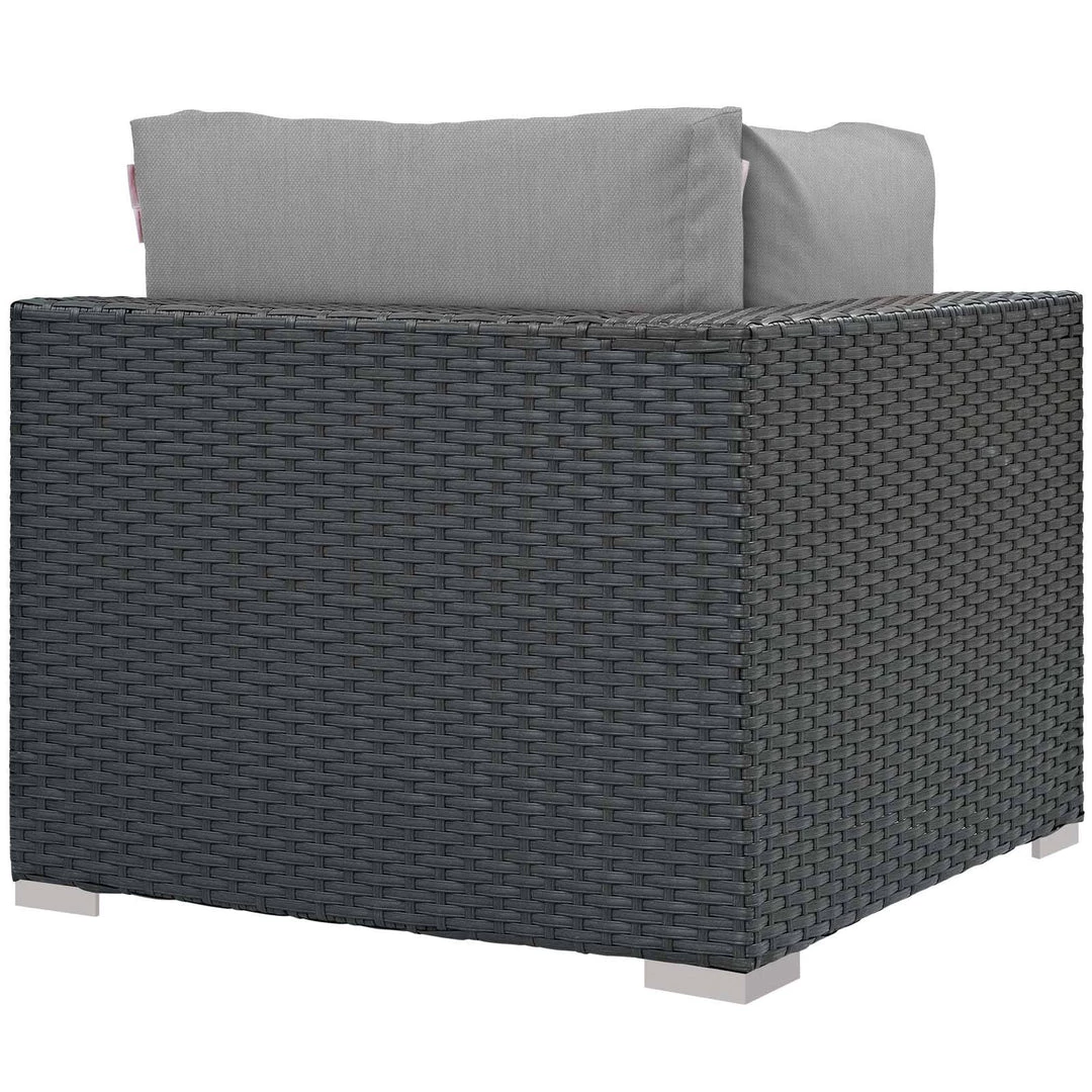 Modway Sojourn Outdoor Patio Sunbrella® Corner Canvas Gray Outdoor Sectional 3 Modway Sojourn Outdoor Patio Sunbrella® Corner Canvas Gray Outdoor Sectional