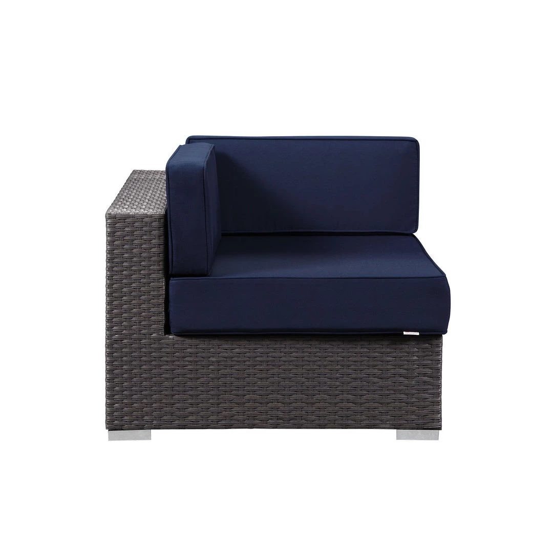Modway Sojourn Outdoor Patio Sunbrella® Corner Canvas Navy Outdoor Sectional 2 Modway Sojourn Outdoor Patio Sunbrella® Corner Canvas Navy Outdoor Sectional