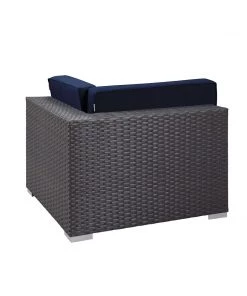 Modway Sojourn Outdoor Patio Sunbrella® Corner Canvas Navy Outdoor Sectional 7 Modway Sojourn Outdoor Patio Sunbrella® Corner Canvas Navy Outdoor Sectional