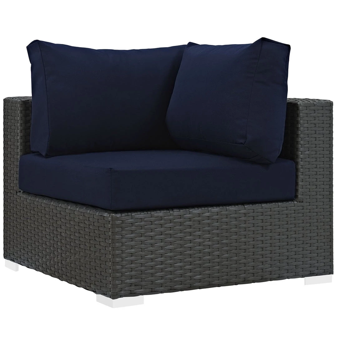 Modway Sojourn Outdoor Patio Sunbrella® Corner Canvas Navy Outdoor Sectional 1 Modway Sojourn Outdoor Patio Sunbrella® Corner Canvas Navy Outdoor Sectional