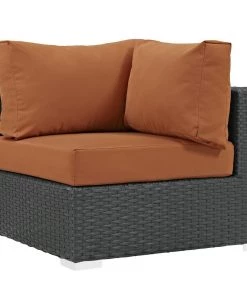 Modway Sojourn Outdoor Patio Sunbrella® Corner Canvas Tuscan