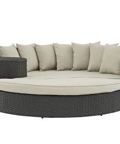 Modway Sojourn Outdoor Patio Sunbrella® Daybed Antique Canvas Beige 7 Modway Sojourn Outdoor Patio Sunbrella® Daybed Antique Canvas Beige