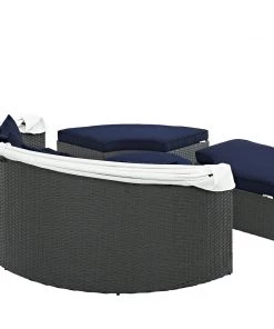 Modway Sojourn Outdoor Patio Sunbrella® Daybed Canvas Navy 8 Modway Sojourn Outdoor Patio Sunbrella® Daybed Canvas Navy