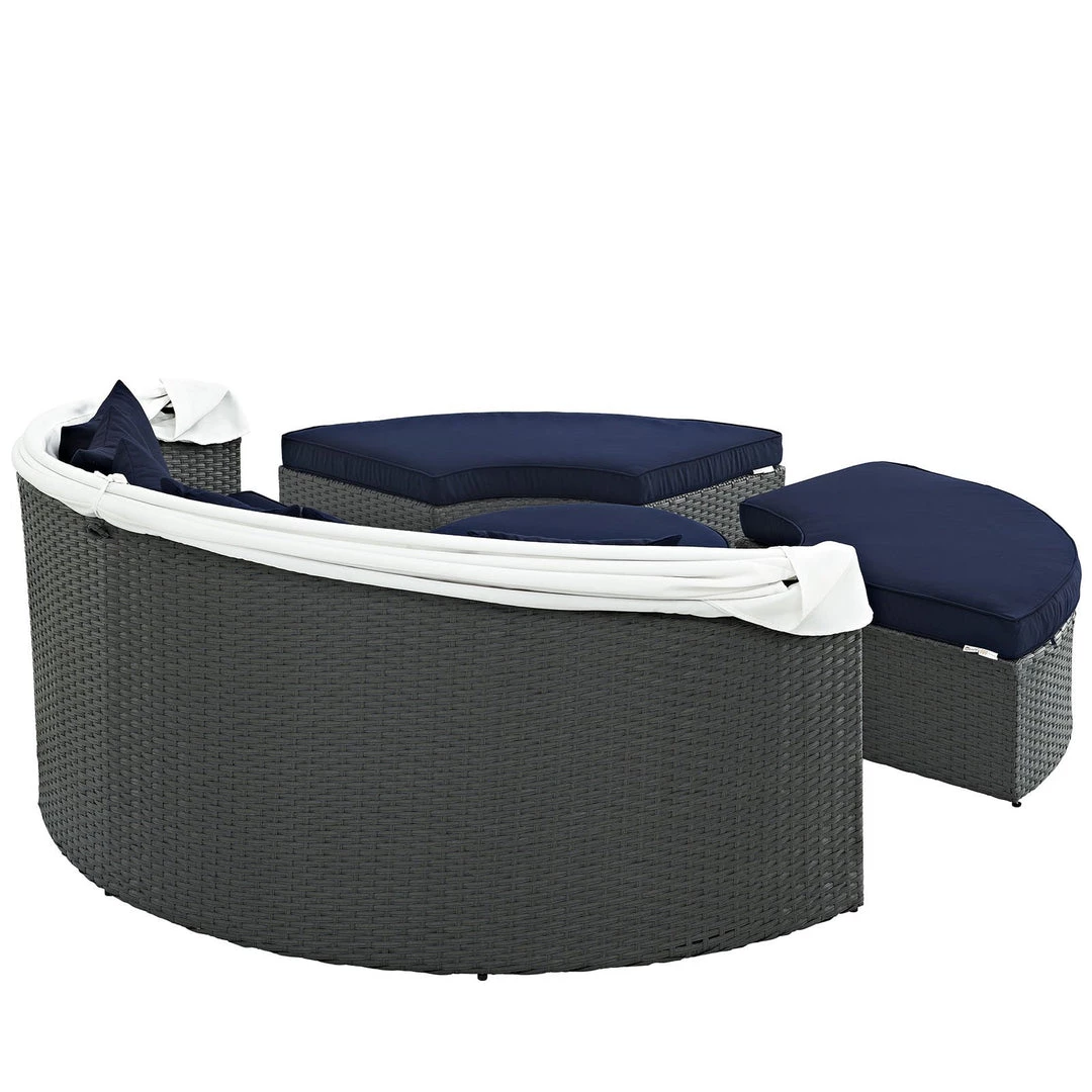 Modway Sojourn Outdoor Patio Sunbrella® Daybed Canvas Navy 3 Modway Sojourn Outdoor Patio Sunbrella® Daybed Canvas Navy