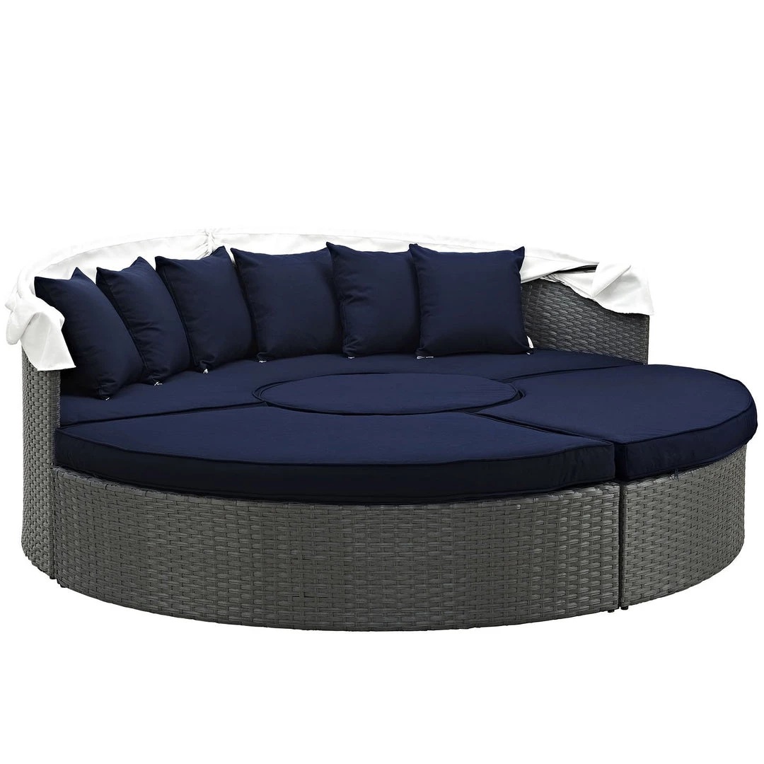 Modway Sojourn Outdoor Patio Sunbrella® Daybed Canvas Navy 2 Modway Sojourn Outdoor Patio Sunbrella® Daybed Canvas Navy