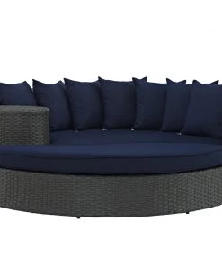 Modway Sojourn Outdoor Patio Sunbrella® Daybed Canvas Navy Outdoor Daybeds