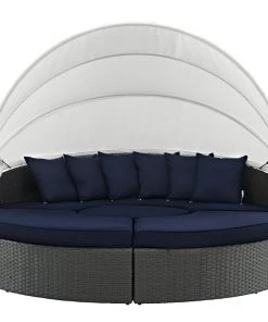 Modway Sojourn Outdoor Patio Sunbrella® Daybed Canvas Navy 9 Modway Sojourn Outdoor Patio Sunbrella® Daybed Canvas Navy