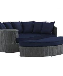 Modway Sojourn Outdoor Patio Sunbrella® Daybed Canvas Navy Outdoor Daybeds