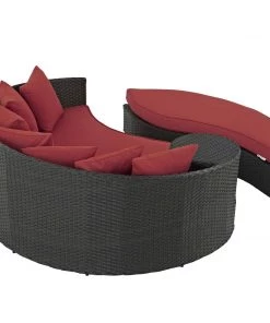 Modway Sojourn Outdoor Patio Sunbrella® Daybed Canvas Red