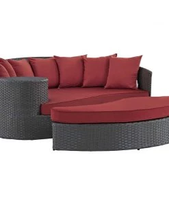 Modway Sojourn Outdoor Patio Sunbrella® Daybed Canvas Red