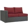 Modway Sojourn Outdoor Patio Sunbrella® Left Arm Loveseat Canvas Red Outdoor Sectional