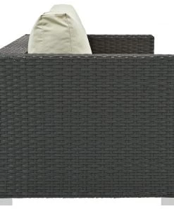 Modway Sojourn Outdoor Patio Sunbrella® Sofa Canvas Antique Beige