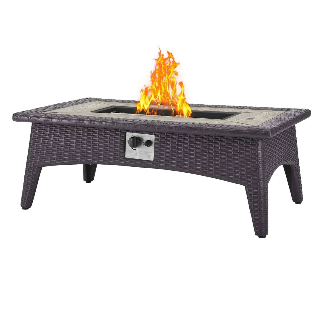 Modway Splendor 43.5" Rectangle Outdoor Patio Fire Pit Table Espresso 2 Modway Splendor 43.5" Rectangle Outdoor Patio Fire Pit Table Espresso