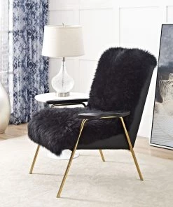 Modway Sprint Sheepskin Armchair Black Black