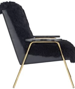 Modway Sprint Sheepskin Armchair Black Black