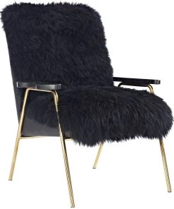 Modway Sprint Sheepskin Armchair Black Black