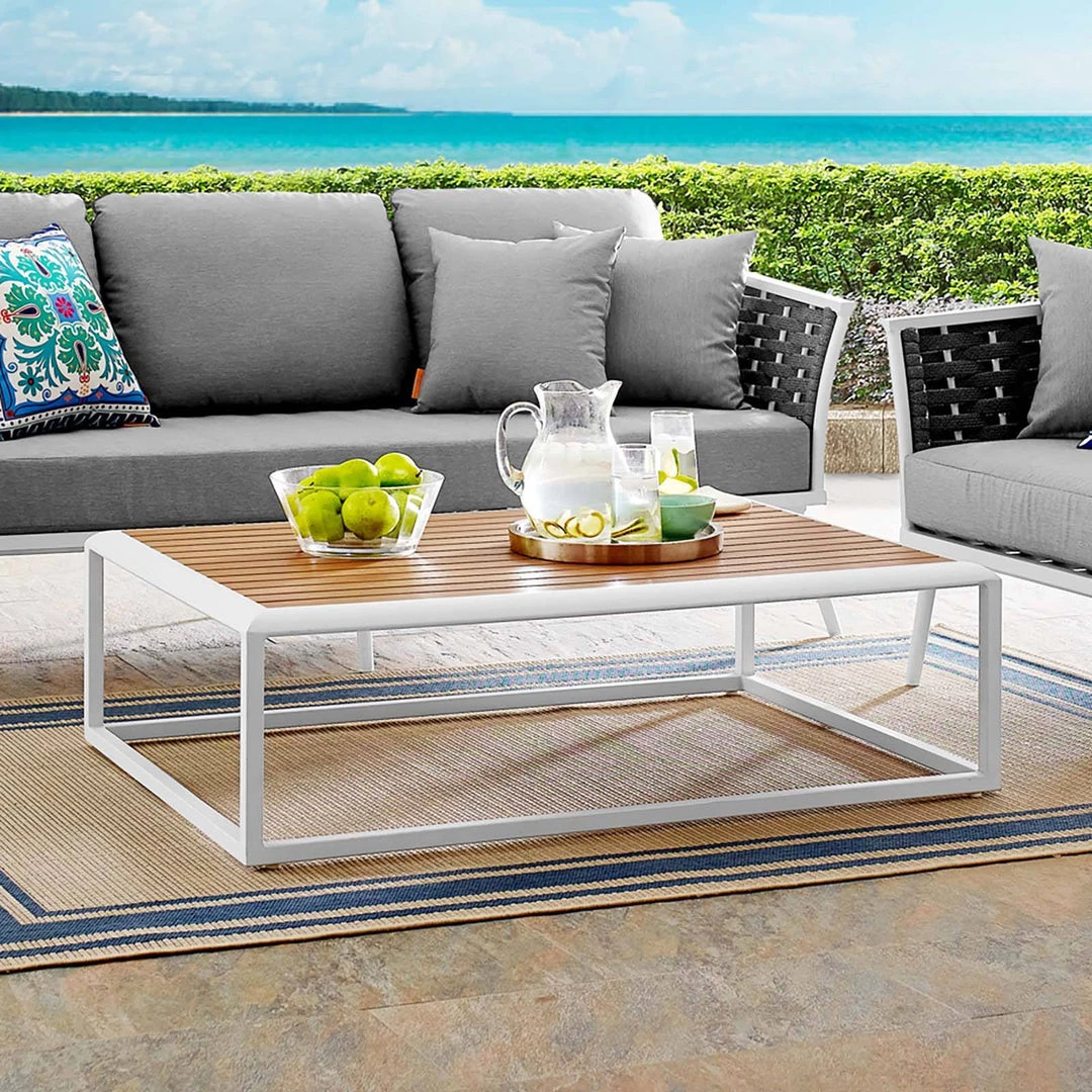 Modway Stance Outdoor Patio Aluminum Coffee Table 5 Modway Stance Outdoor Patio Aluminum Coffee Table