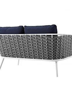 Modway Outdoor Loveseats Stance Outdoor Patio Aluminum Loveseat White Navy 8 Modway Outdoor Loveseats Stance Outdoor Patio Aluminum Loveseat White Navy