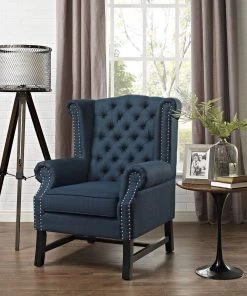Modway Steer Upholstered Fabric Armchair Azure Armchairs 8 Modway Steer Upholstered Fabric Armchair Azure Armchairs