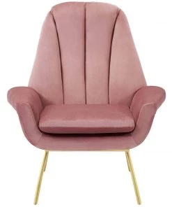 Modway Summit Accent Performance Velvet Armchair Dusty Rose Armchairs