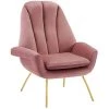 Modway Summit Accent Performance Velvet Armchair Dusty Rose Armchairs