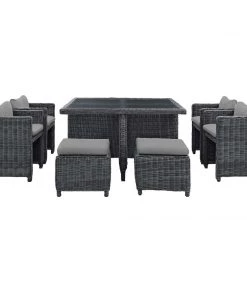 Modway Summon 9 Piece Outdoor Patio Sunbrella® Dining Set Outdoor Dining Sets 27 Modway Summon 9 Piece Outdoor Patio Sunbrella® Dining Set Outdoor Dining Sets