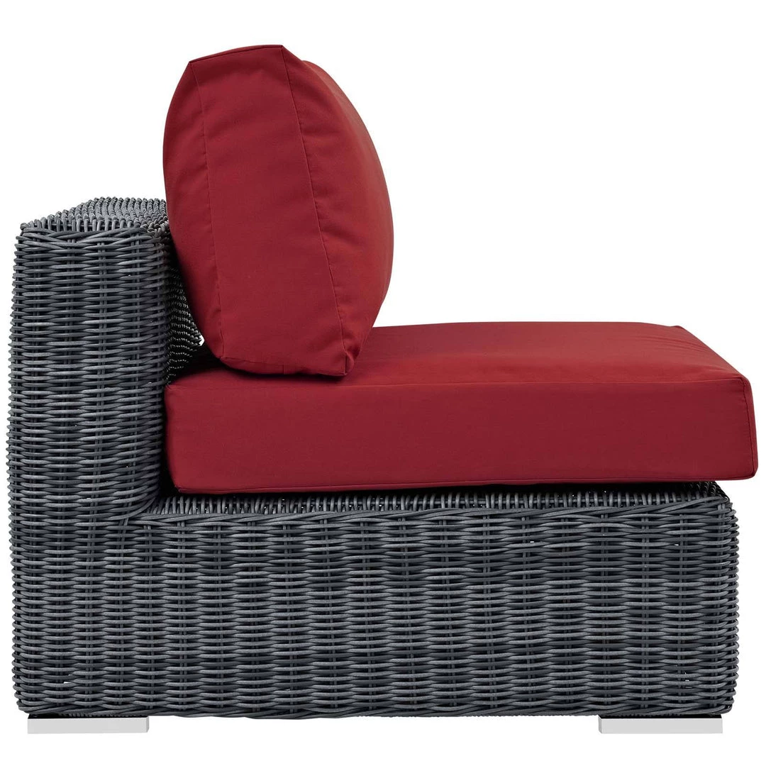 Modway Summon Outdoor Patio Sunbrella® Armless Canvas Red Outdoor Sectional 2 Modway Summon Outdoor Patio Sunbrella® Armless Canvas Red Outdoor Sectional