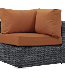 Modway Summon Outdoor Patio Sunbrella® Corner Canvas Tuscan