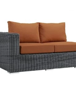 Modway Summon Outdoor Patio Sunbrella® Left Arm Loveseat Canvas Tuscan