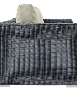 Modway Summon Outdoor Patio Sunbrella® Loveseat Canvas Antique Beige Outdoor Loveseats