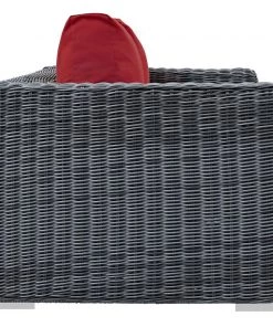 Modway Outdoor Loveseats Summon Outdoor Patio Sunbrella® Loveseat Canvas Red