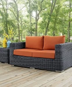 Modway Summon Outdoor Patio Sunbrella® Loveseat Canvas Tuscan