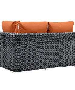 Modway Outdoor Sectional Summon Outdoor Patio Sunbrella® Right Arm Loveseat Canvas Tuscan