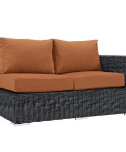 Modway Outdoor Sectional Summon Outdoor Patio Sunbrella® Right Arm Loveseat Canvas Tuscan