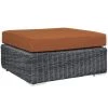 Modway Ottomans Summon Outdoor Patio Sunbrella® Square Ottoman Canvas Tuscan