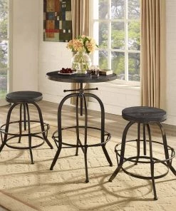 Modway Sylvan Wood Top Bar Table Black Tables