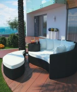 Modway Taiji Outdoor Patio Wicker Daybed Espresso White